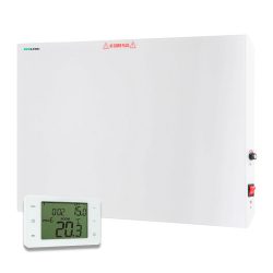Calefactor Mural/Piso 500 W Panel Metálico con Termostato Digital Horario Programable