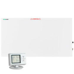 Calefactor Mural 700 w. Metálico Blanco con Termostato Digital con Horario Programable